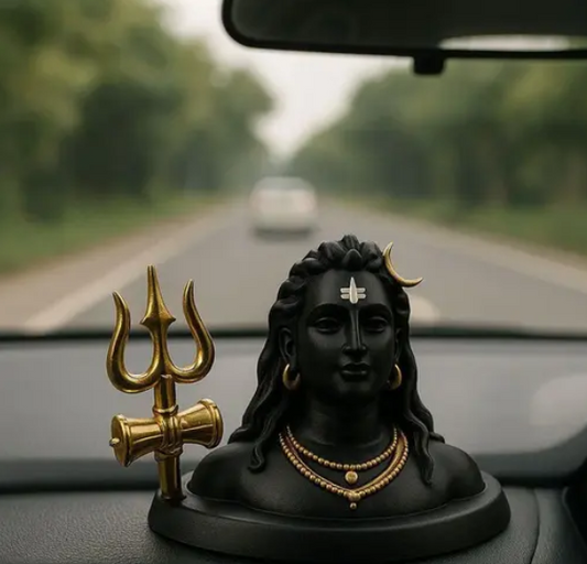 Adiyogi with Trishul for Car Dashboard