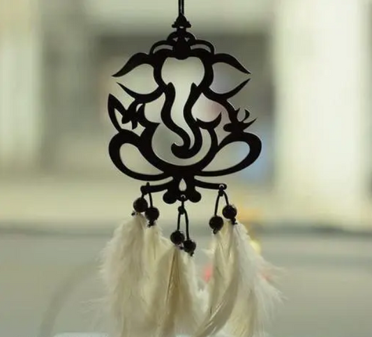 Sioncet Created Ganapati bapa for car hanger, Hand made dream Catcher ( Pack of One )